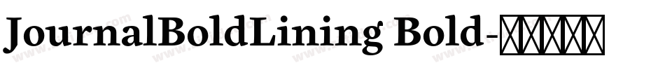 JournalBoldLining Bold字体转换